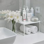 Полка универс, пластик, 29.5х26 см, на пластиковых ножках, бел, Violet, Лофт, 600206