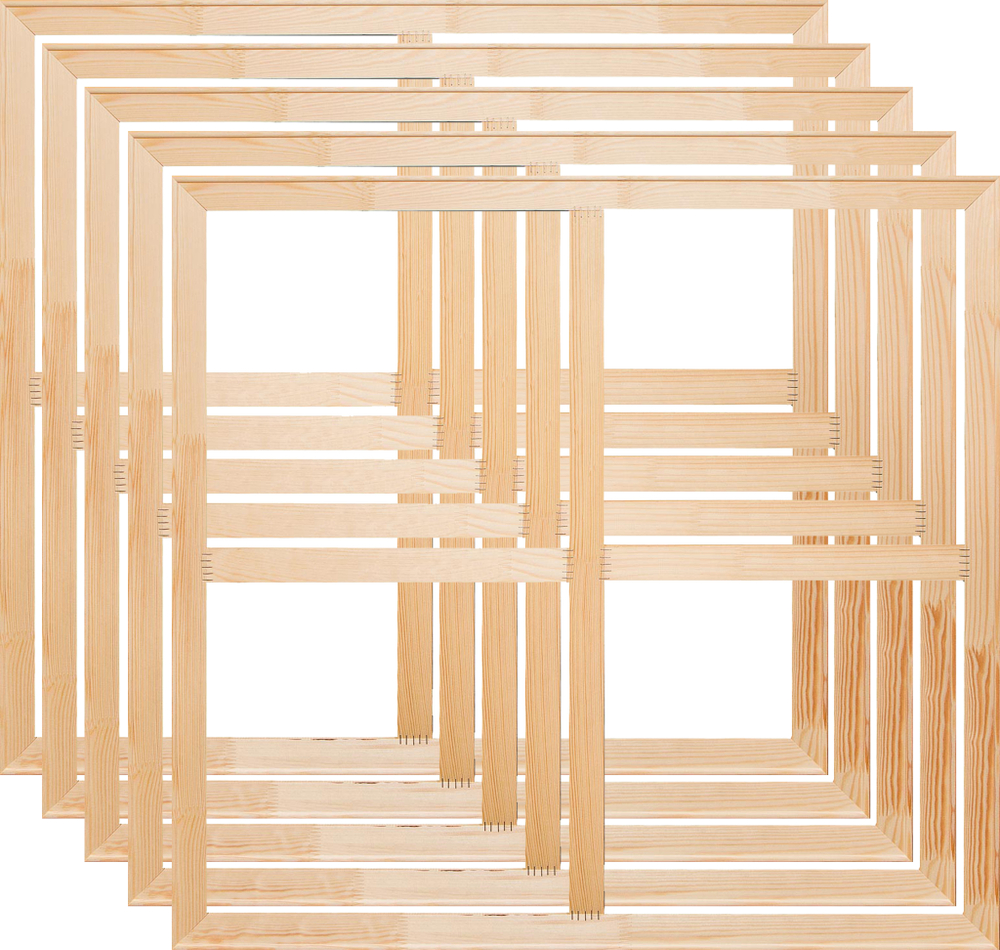 Глухой подрамник 75x80 см. (с перекладиной) сеч. 40х18 мм. (5 штук)