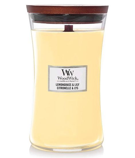 Лемонграсс и лилия, ароматическая свеча, WoodWick