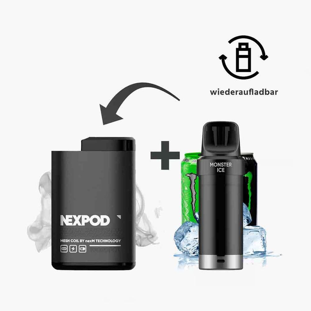 nexPOD Prefilled Pod Kit - Monster Ice (5% nic)