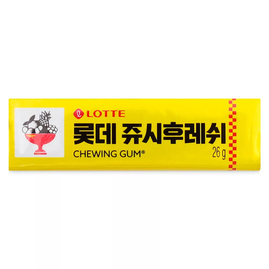 Жевательная резинка Lotte Juicy Fresh со вкусом фруктов, 26 г (Таиланд)