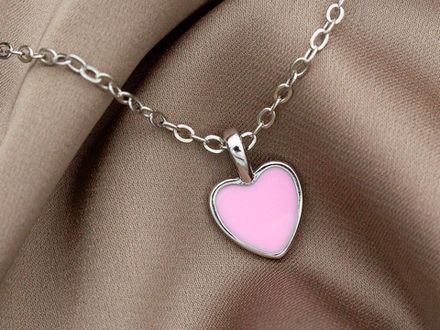 Подвеска Сердце с эмалью