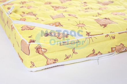 Матрас пенополиуретановый ППУ Детский, чехол бязь с молнией, высота 10 см