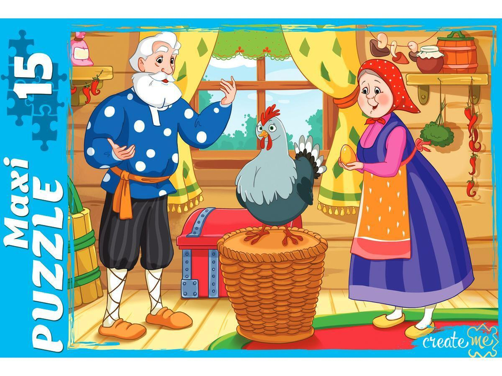 Макси-пазл 15эл. "Курочка ряба" (ПМ-7131)
