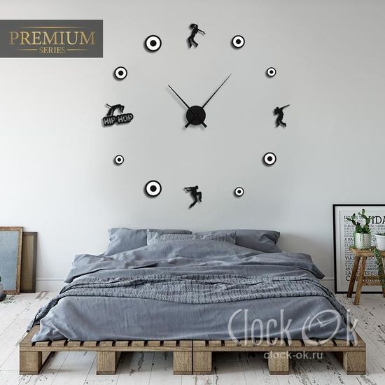 Настенные 3D часы Hip-Hop