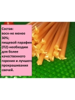 Свечи восковые розовые №80 50 штук в наборе