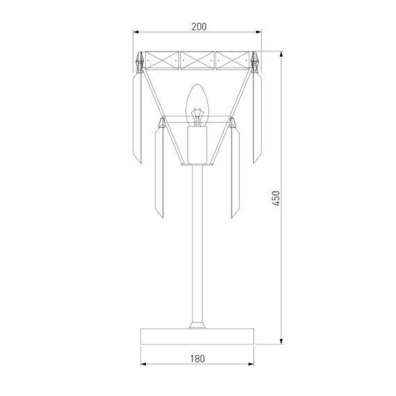 Настольная лампа Eurosvet Elegante 01136/1 золото/прозрачный хрусталь Strotskis