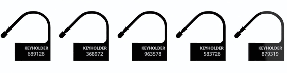 Черные пломбы-шильдики для пояса верности - 5 шт. (Цвет: черный)