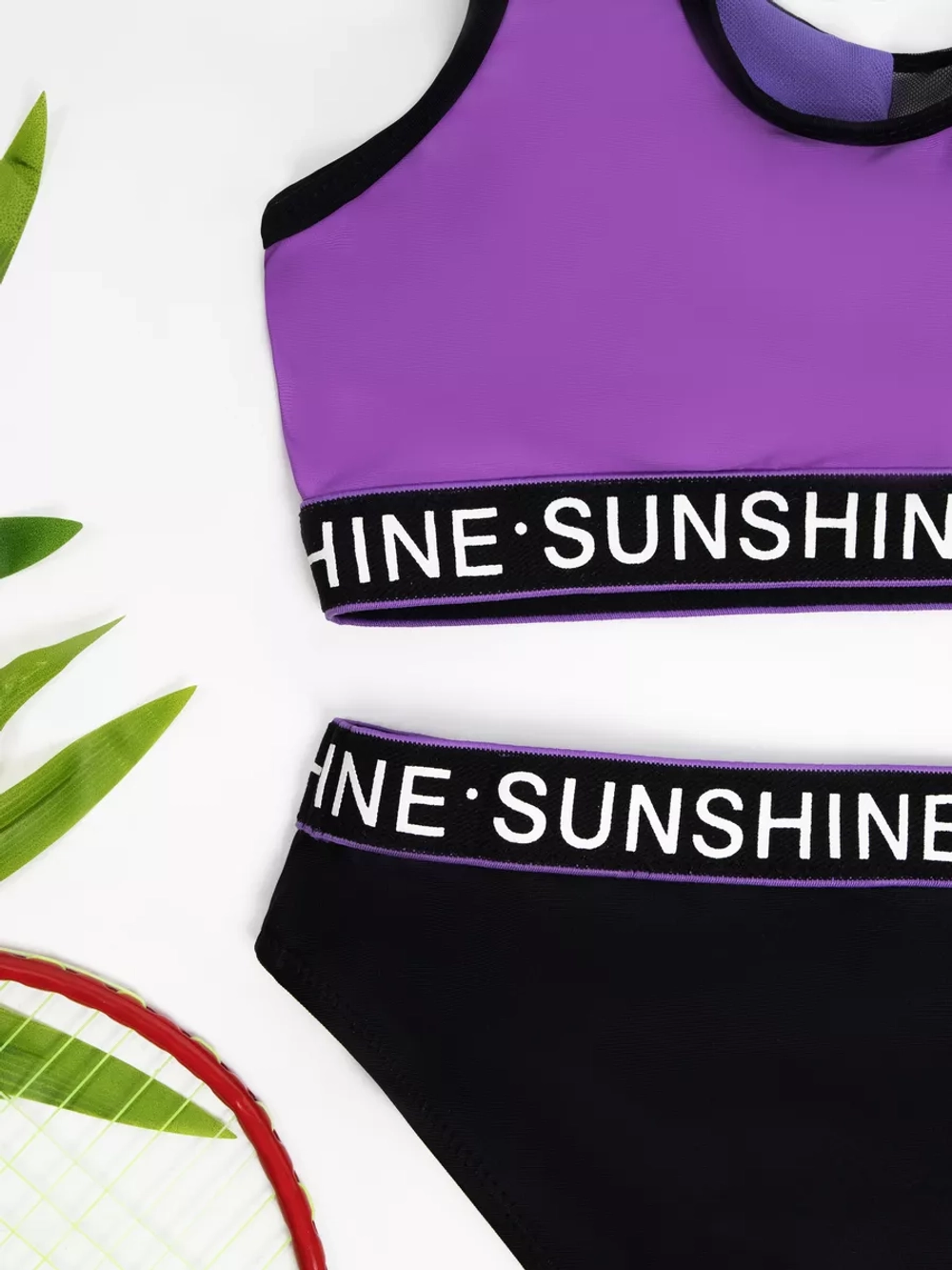 купальник раздельный спортивный топ с плавками