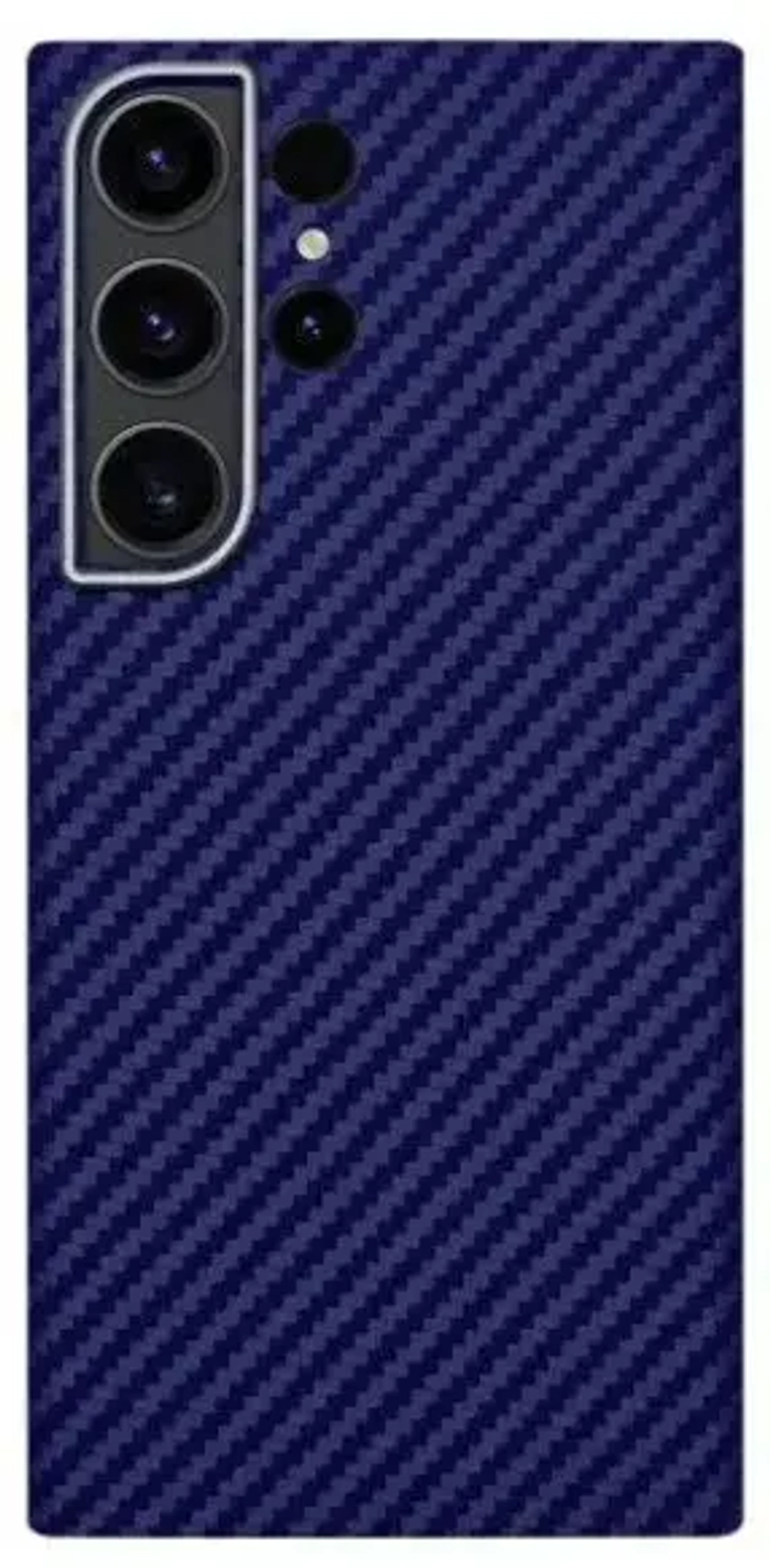 Чехол-накладка Kzdoo Keivlar Case для Samsung Galaxy S23 карбоновый (черно-фиолетовый в полоску)