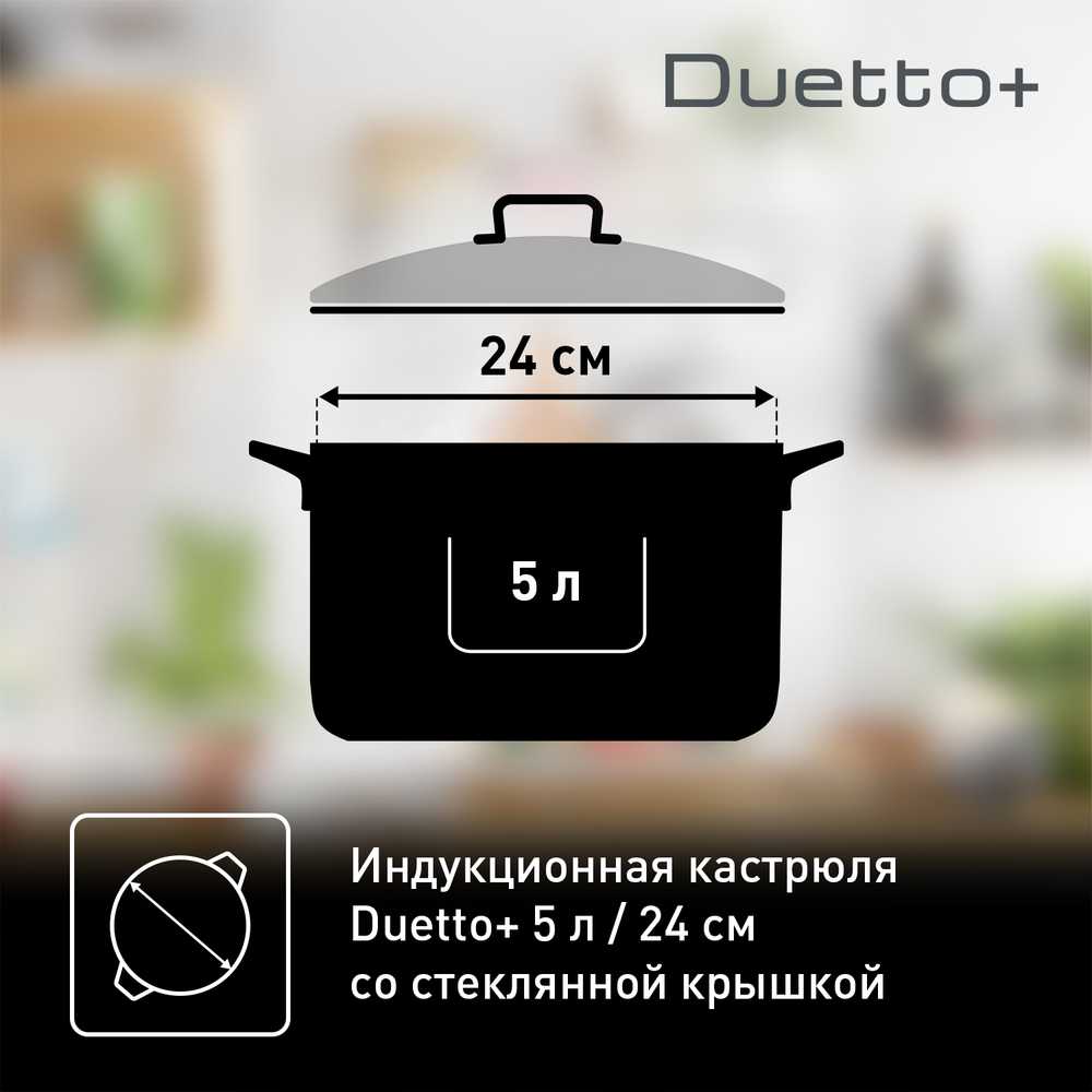 Кастрюля Tefal Duetto+ 5л 24см G7194655