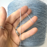 LINETTE PAILLETES - 80% лен, 20% п/а, микропайетки 2мм, ; 450м\100гр; цвет: голубой, пайетки серебро