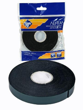 Скотч 2-х сторонний  12мм х 5м зеленый Nova Bright 46674