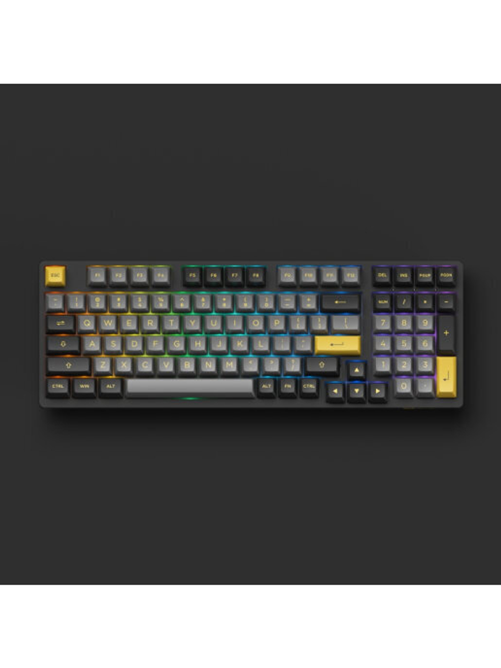 Беспроводная клавиатура AKKO 3098B RGB (Русская раскладка) CS Jelly White       Black&Gold