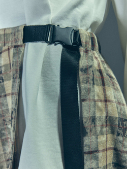 Юбка-килт Grunge, бежево-черная