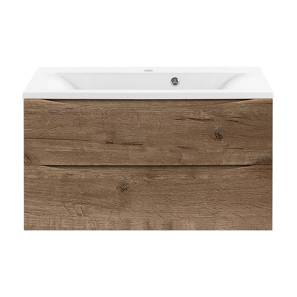 Тумба под раковину Vincea Mia 900 подвесная, 2 выкатных ящика soft close, V.Oak