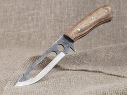 Рыбацкий нож "Акула", цельнометаллический, сталь 65Х13, рукоять бакелитовая фанера