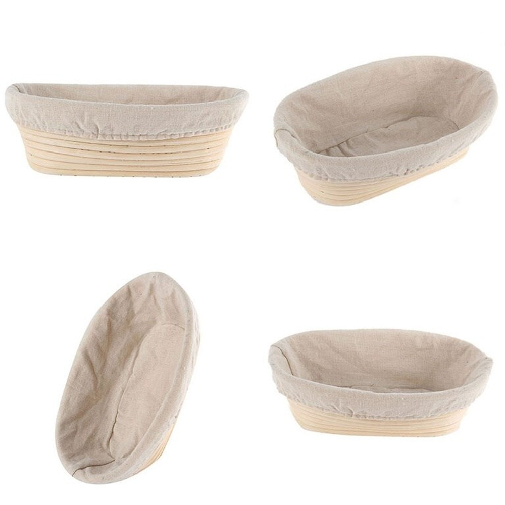 Корзинка для расстойки теста из лозы ротанга овальная 35х15х7 см