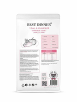 Сухой корм для собак Best Dinner Dog Adult Mini 1,5кг телятина с тыквой мелких пород