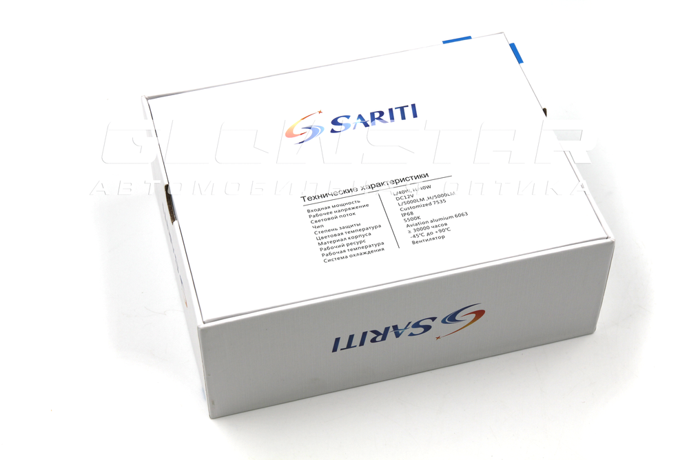 Cветодиодные лампы H8/H9/H11/H16 Sariti F8 с вентилятором, 12V, 40W, 5500K (комплект, 2шт)