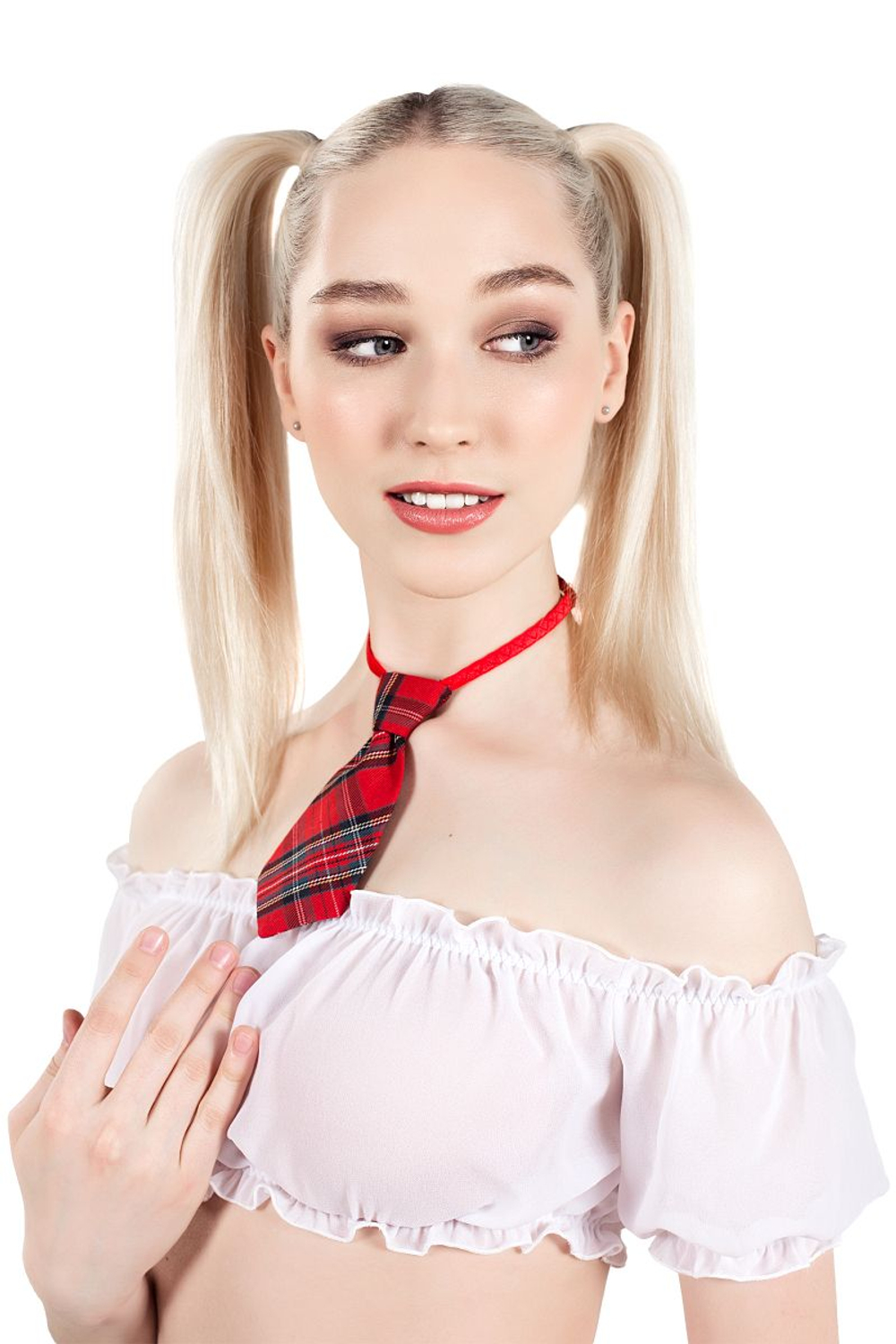 Костюм Американская школьница - верх (Размер: 40) (Цвет: красная шотландка)