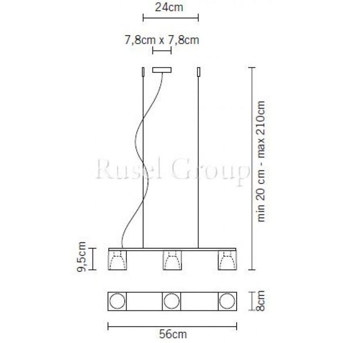 Подвесной светильник Fabbian Cubetto Black Glass D28 A13 02