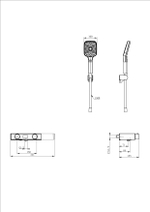 Смеситель для ванны с душем WONZON & WOGHAND Shelf, Черный матовый (WW-B2551-MB)