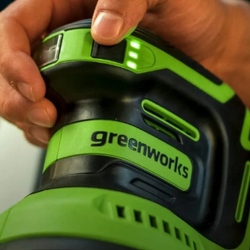 Эксцентриковая шлифмашина акк. Greenworks OS325, 24V, 125 мм, 5000-8000-11000 об/мин, амплитуда 2.4 мм, (3100907)
