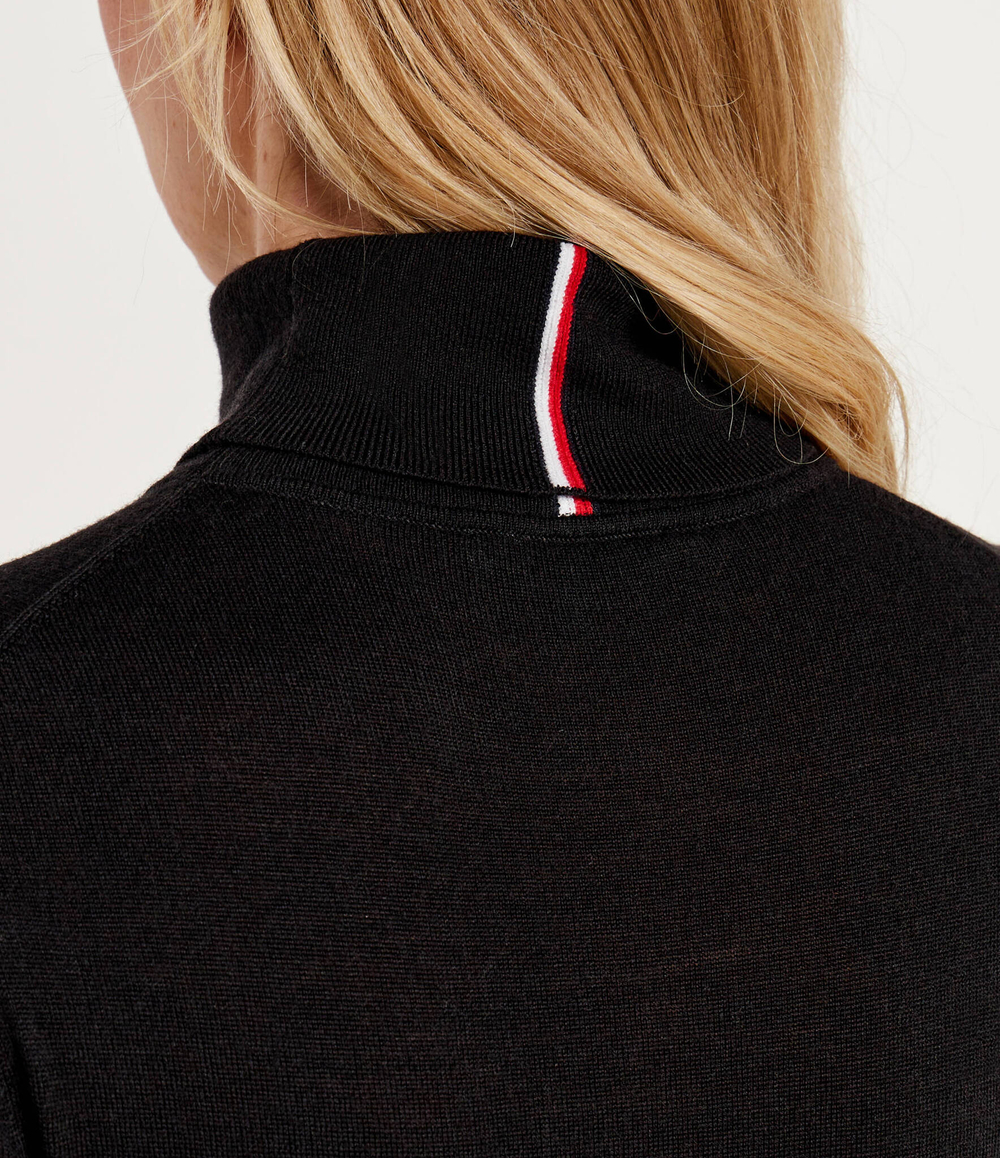 Шерстяной гольф Tommy Hilfiger - черный(WW0WW43098)