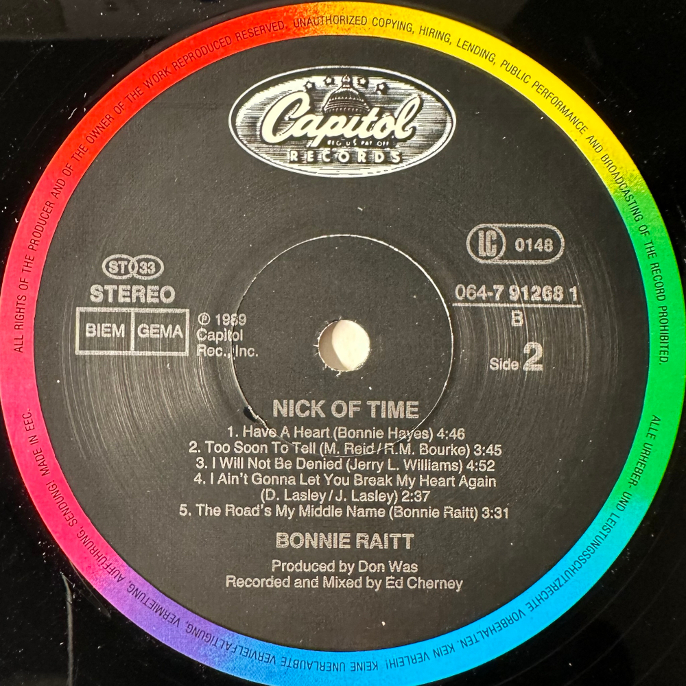 Bonnie Raitt - Nick Of Time (Европа 1989г.)