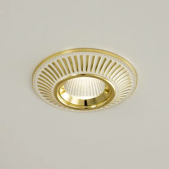 CLD042NW2 Дзета Белый+Золото Св-к Встр. 7W*3500K
