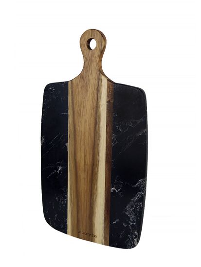 Доска сервировочная из акации и мрамора Kamille KM 10081 (40х22х1,3 см.)