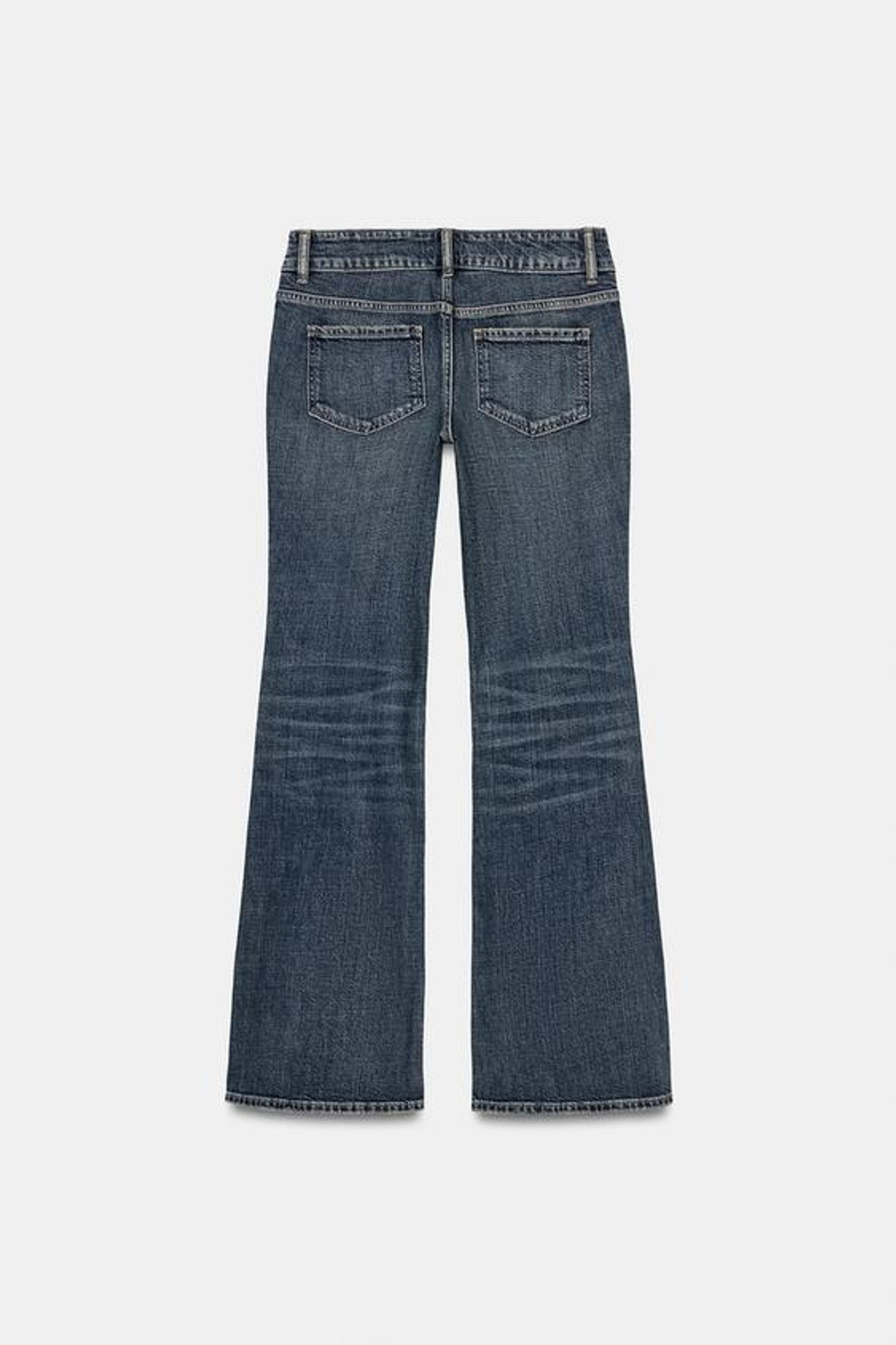 ZARA ДЖИНСЫ TRF BOOTCUT С НИЗКОЙ ПОСАДКОЙ, СИНИЙ