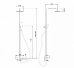 Душевая система Abber Thermostat AF8516BL черная матовая