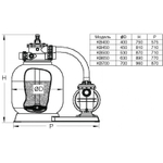 Моноблок KB400, d.400мм, 6 м³/час (фильтр KP400+ насос STP50)