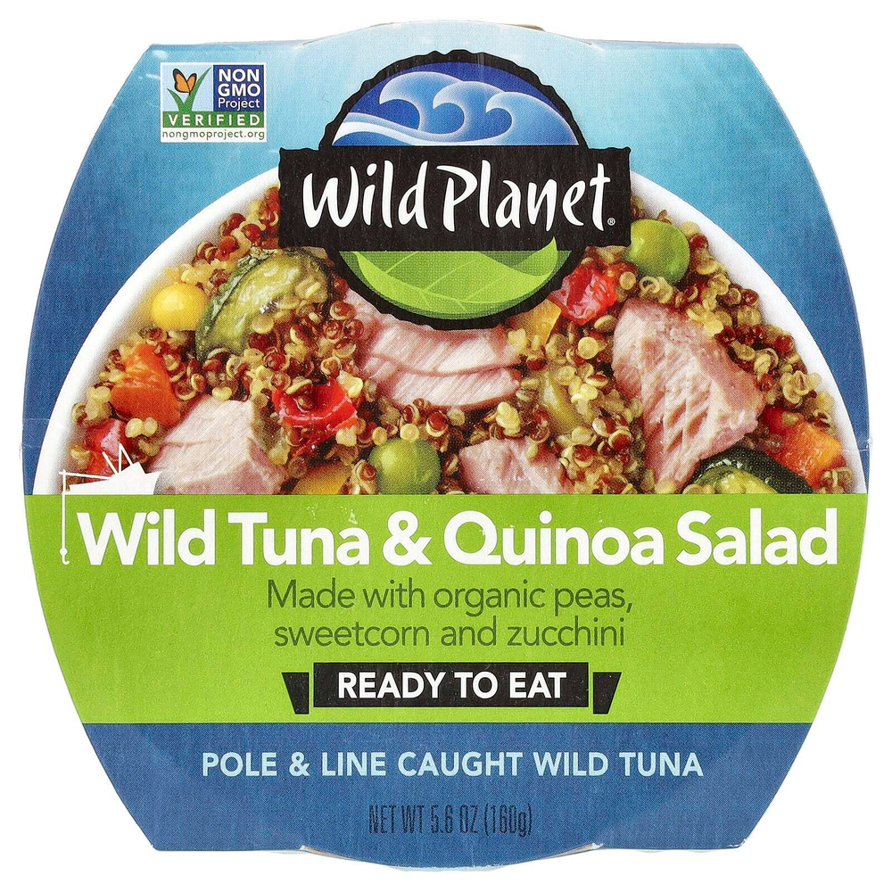 Wild Planet, Салат из дикого тунца и киноа, 160 г (5,6 унции)