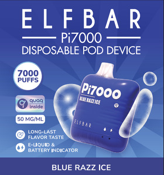 Elf Bar PI7000 - Blue Razz Ice (5% nic)