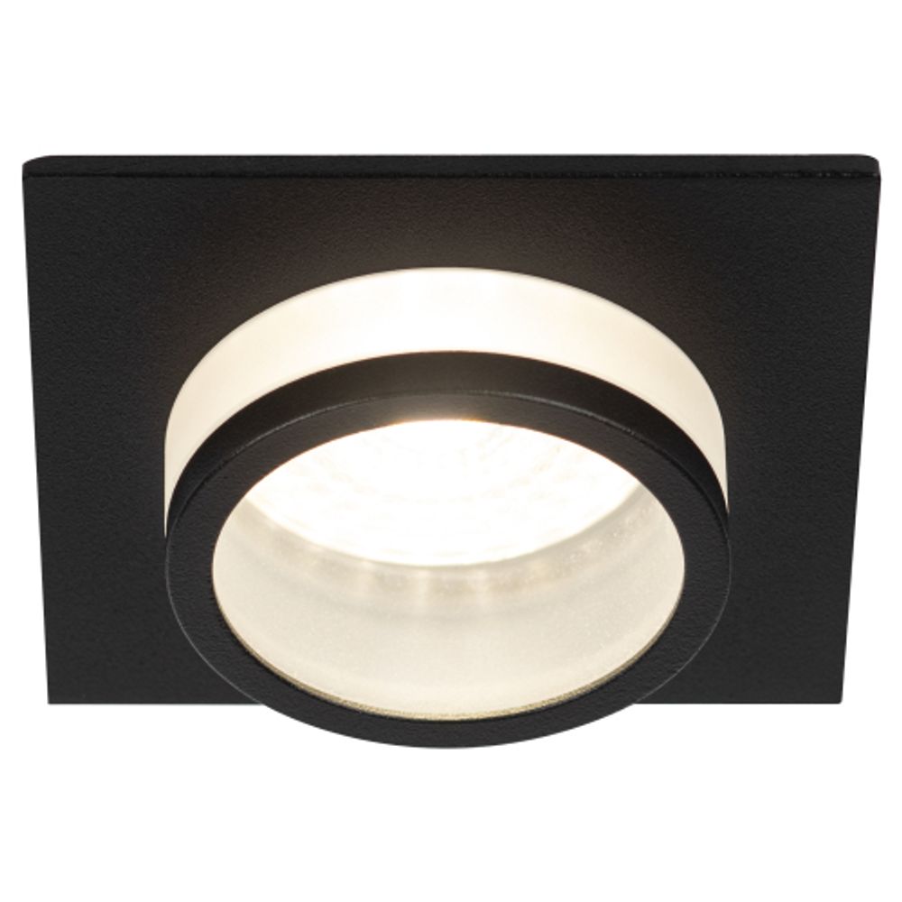 Встраиваемый светильник алюминиевый ЭРА KL88 BK MR16/GU5.3 черный | Алюминиевые встраиваемые светильники
