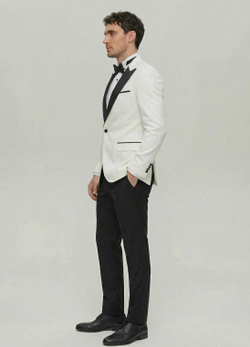 Мужской смокинг двойка (белый) А60