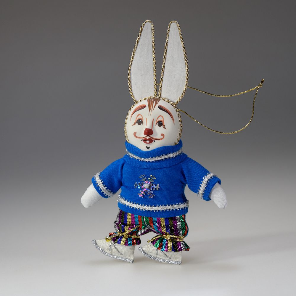 Ёлочная игрушка "Зимний зайчик"