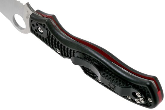Складной нож Spyderco Rescue 3 Thin Red Line 14FSBKRD3 c клинком из стали VG-10, рукоять FRN