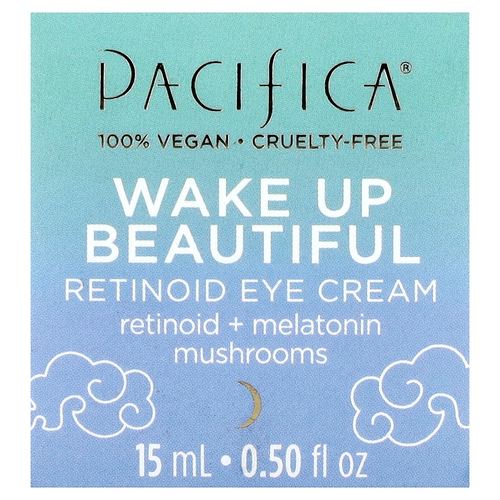 Pacifica, Wake Up Beautiful, крем для кожи вокруг глаз с ретиноидами, 15 мл (0,5 жидк. унц.)