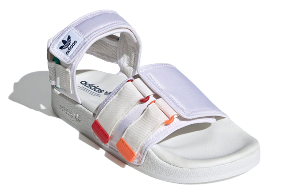 Adidas originals Adilette sports sandals for men and women the same style white orange