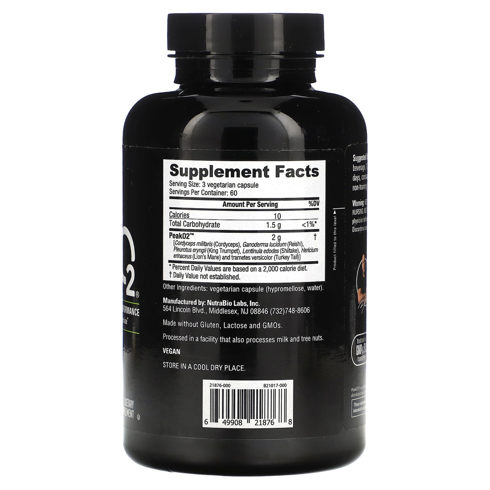 NutraBio, Peak O2`` 180 капсул