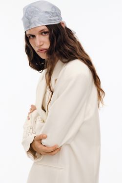 Платок (Ришелье), голубой