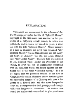 The story of Barbara. Her splendid misery, and her gilded cage: a novel | M.E. Braddon
