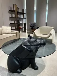 Журнальный столик Hippo, Ø100 см, стекло