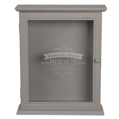 Шкатулка для украшений "Бижу" 22x7x27см  Металл,стекло,МДФ