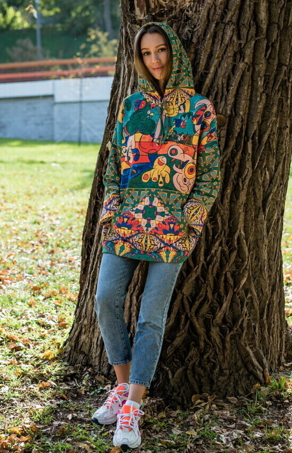 Худи "Миро зелёный", по мотивам живописи Жоана Миро
