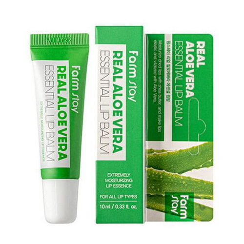 Бальзам для губ с алоэ FarmStay Real Aloe Vera Essential Lip Balm, 10г